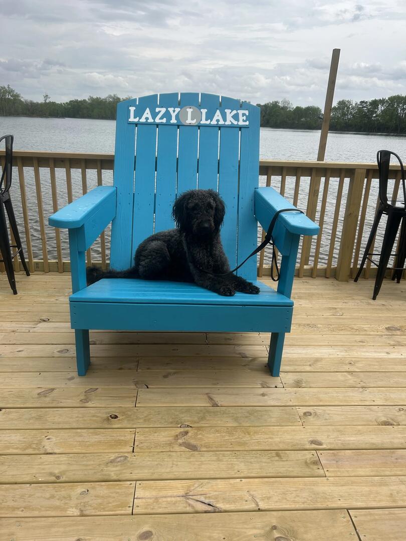 Scenic view of the 75-acre lake at Lazy L Lake