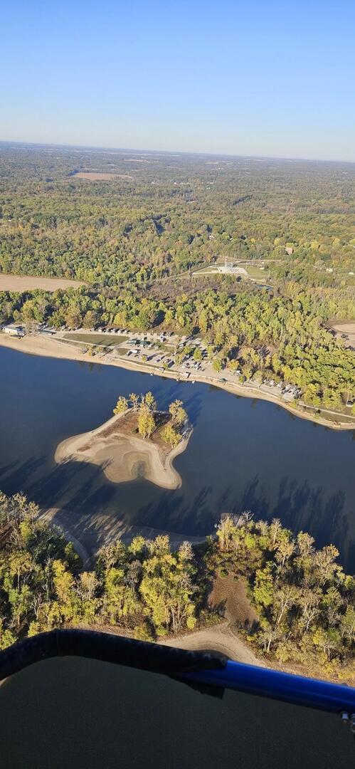 Scenic view of the lake and shoreline at Lazy L Lake